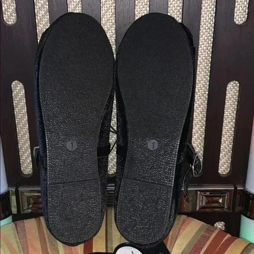 COPY - Girls black suede ballet flats size 1
